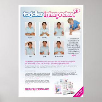 Affiches Graphique de langue des signes pour bébé