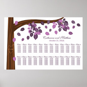Affiches Graphique de sièges pour Mariage d'automne pour au