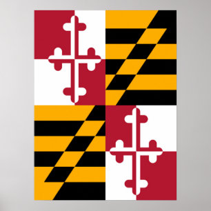 Affiches Graphique du drapeau de l'État du Maryland