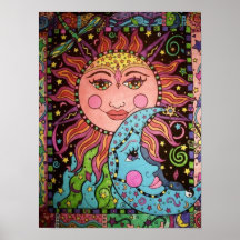 Graphique du Soleil céleste et de la Lune