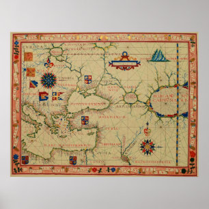 Affiches Graphique nautique du caricaturiste portugais 1570