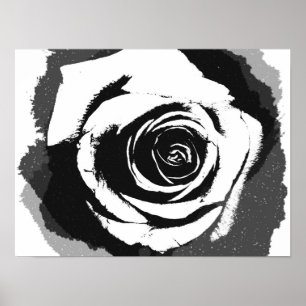 Affiches Graphique rose noir et blanc