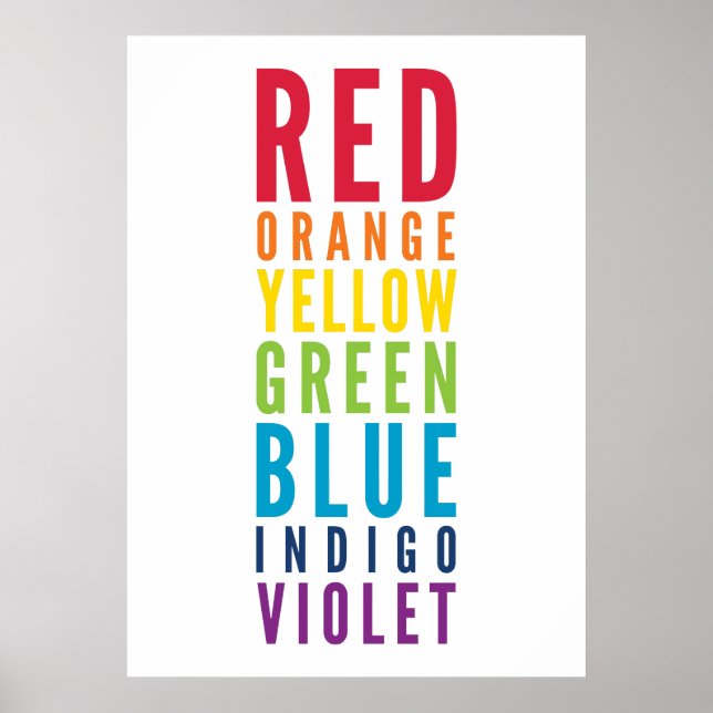 Affiches GRAS CLASSROOM ÉDUCATIF arc-en-ciel couleur graphi (Devant)