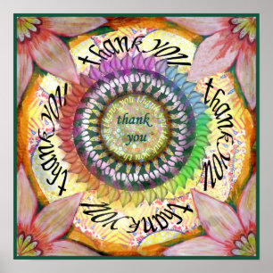 Affiches Gratitude Mandala