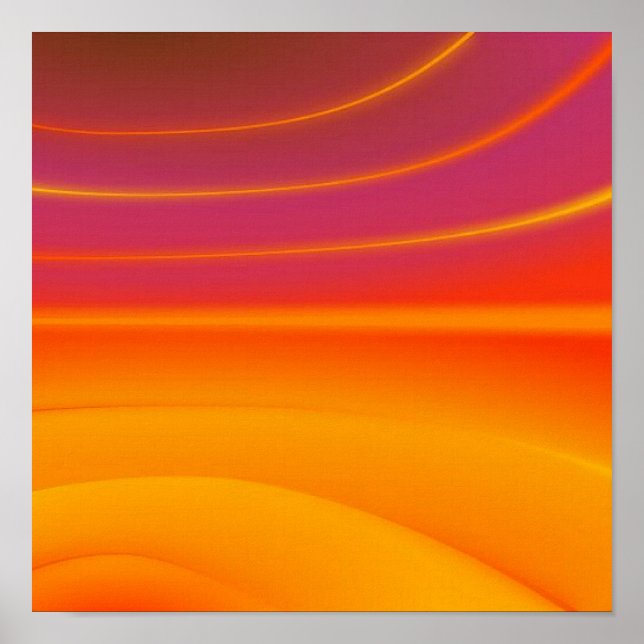 Affiches Gravure de toile orange abstraite (Devant)