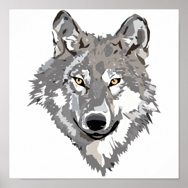Affiches Gray Wolf Design (Devant)