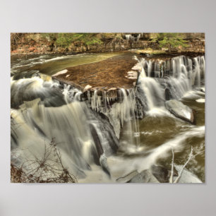 Affiches Great Falls of Tinker Creek en hiver, Ohio