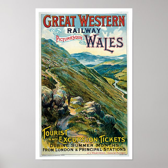 Affiches Great Western Railway ~ Pays de Galles (Devant)