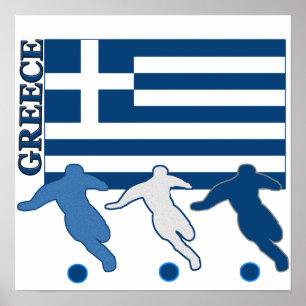 Affiches Grèce - Joueurs de football