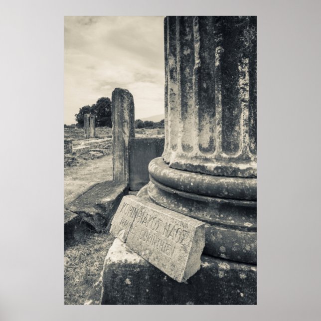 Affiches Grèce, ruines d'une ville antique (Devant)