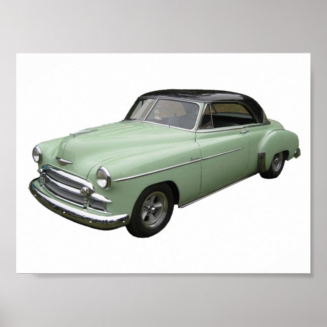 Affiches Green 1950 Chevrolet coupe poster. (Devant)