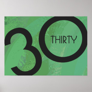 Affiches Green 30 Décennie Anniversaire