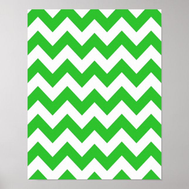 Affiches Green Bold Chevron (Devant)