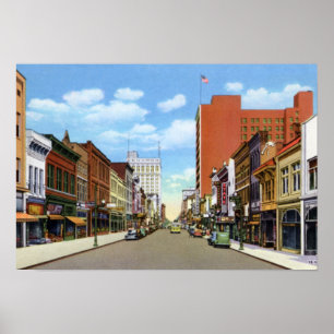 Affiches Greensboro Caroline du Nord, rue Elm