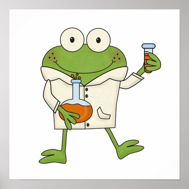 Affiches Grenouille de laboratoire (Devant)