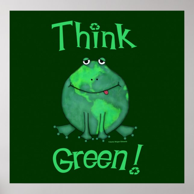 Affiches Grenouille De l'environnement jour des terres (Devant)