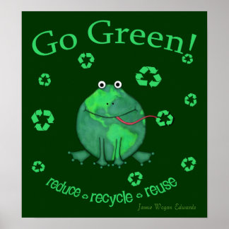 Affiches Grenouille De l'environnement jour des terres