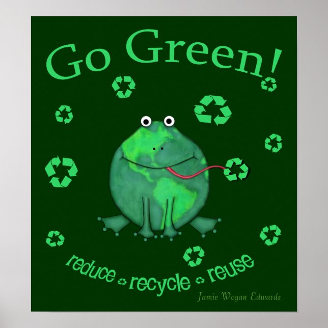 Affiches Grenouille De l'environnement jour des terres (Devant)