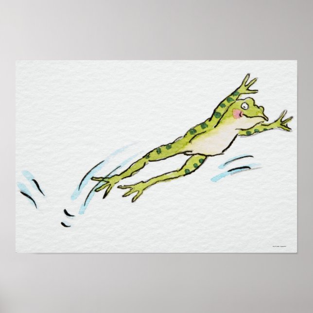 Affiches Grenouille en saut 2 (Devant)