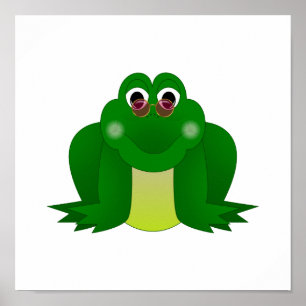 Affiches Grenouille hippie cool