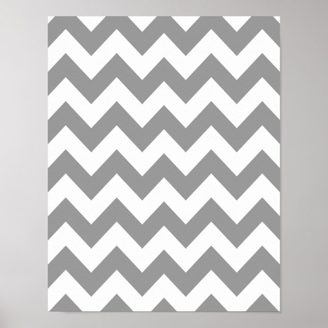 Affiches Grey Bold Chevron (Devant)