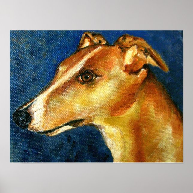 Affiches Greyhound Dog Portrait Fine Art Prints (Devant)