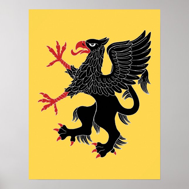 Affiches Griffin Rampant Sable (Devant)