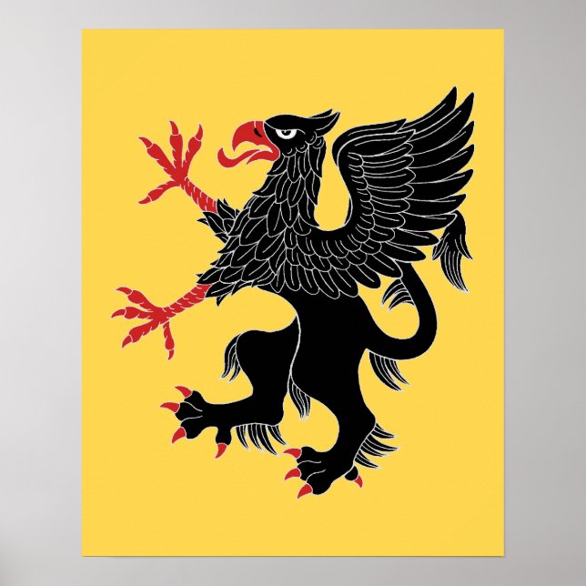 Affiches Griffin Rampant Sable (Devant)