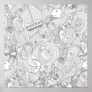 Affiches Griffonnage nautique 2