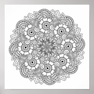 Affiches Griffonnage rond 2 de conception