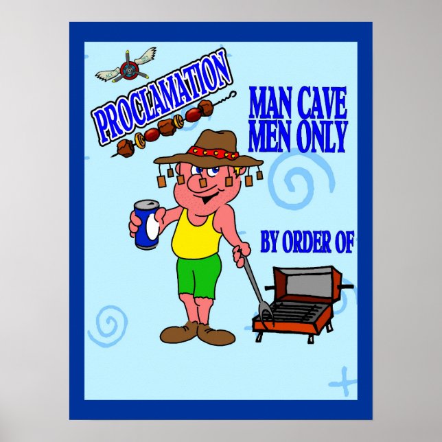 Affiches Grill Guy Man Cave (Devant)