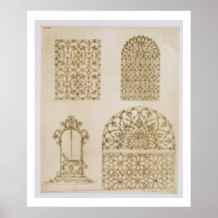 Affiches Grillades en fer islamique pour fenêtres et puits,