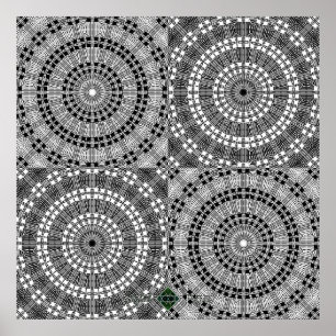 Affiches Grille de mandala réfléchissant