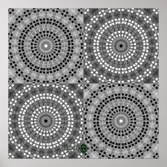 Affiches Grille de mandala réfléchissant (Devant)