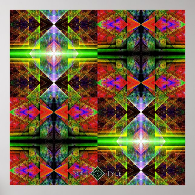 Affiches Grille de prisme triangulaire 2 (Devant)