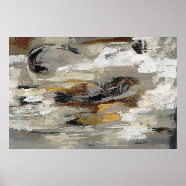 Affiches Gris Abstrait neutre | Silvia Vassileva (Devant)