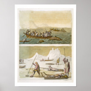 Affiches Groenland : Pêche à la baleine et chasse au phoque