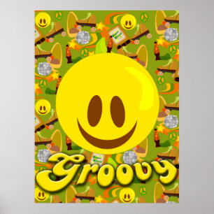 Affiches Groovy Seventies Pattern