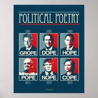 Affiches Grope Dope Hope Pope Nope Cope