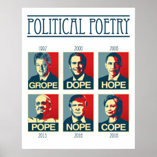 Affiches Grope Dope Hope Pope Nope Cope