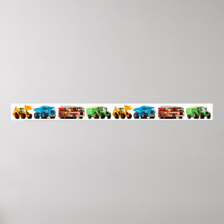 Affiches Gros Enfants Construction Camion Art Party Décorat