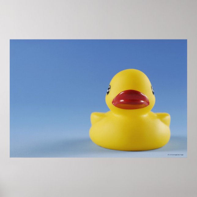 Affiches Gros plan d'un canard en caoutchouc (Devant)