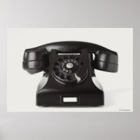 Gros plan d'un téléphone rotatif