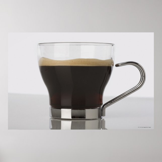 Affiches Gros plan d'une tasse de café (Devant)