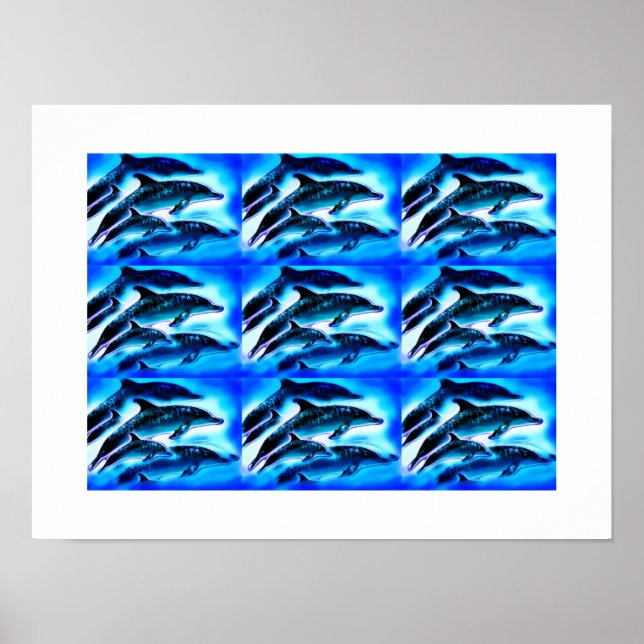 Affiches Groupes de dauphins (Devant)