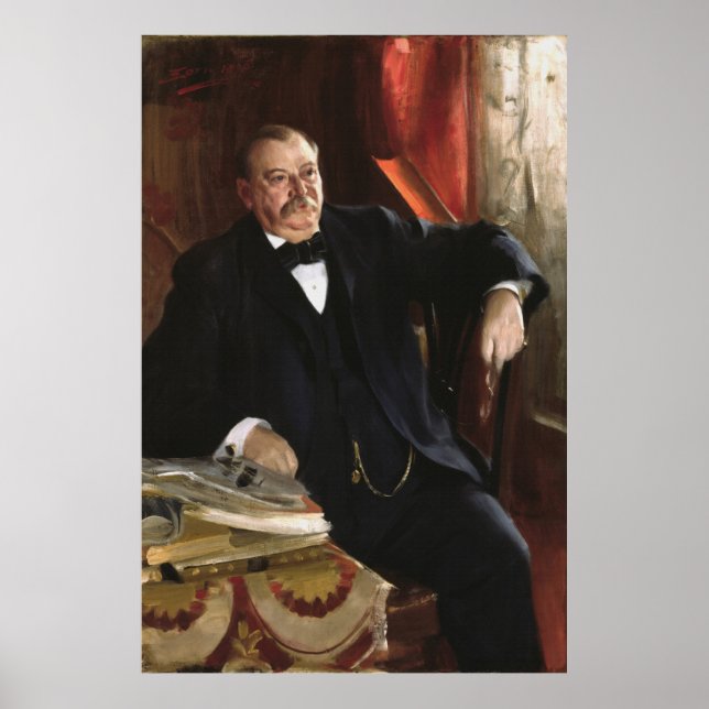 Affiches GROVER CLEVELAND Portrait d'Anders Leonard Zorn (Devant)