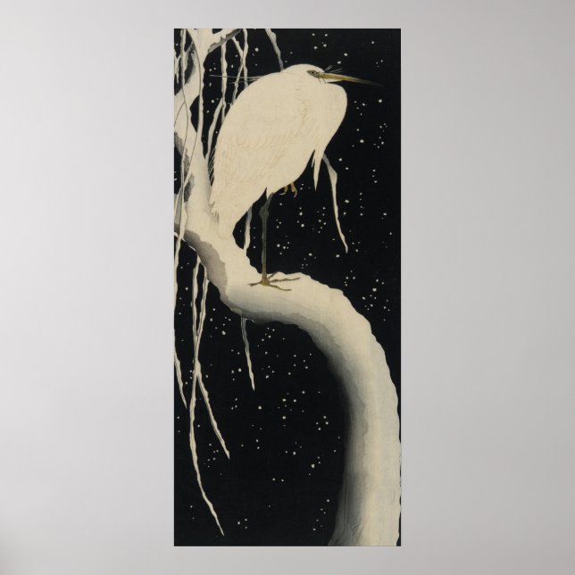 Affiches grue dans la neige (Devant)