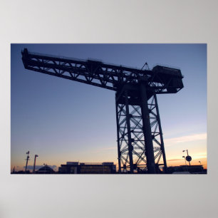 Affiches Grue Finnieston au coucher du soleil sur Glasgow