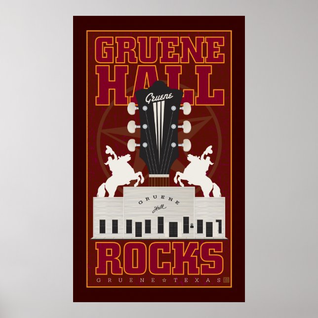 Affiches Gruene Hall-Print (Devant)