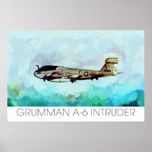 Affiches Grumman A-6 Intruder rendu dans Paint not Photo!